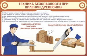 Стенд "Техника безопасности при пилении древесины" - fgospostavki.ru - Самара